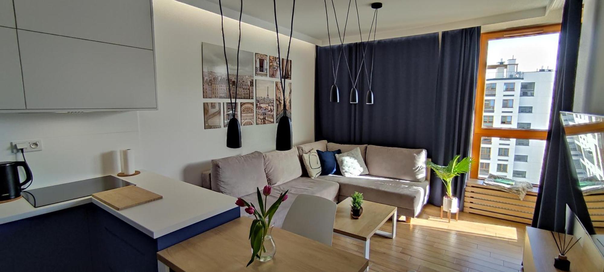 Wola Blue Modern Apartment Варшава Экстерьер фото
